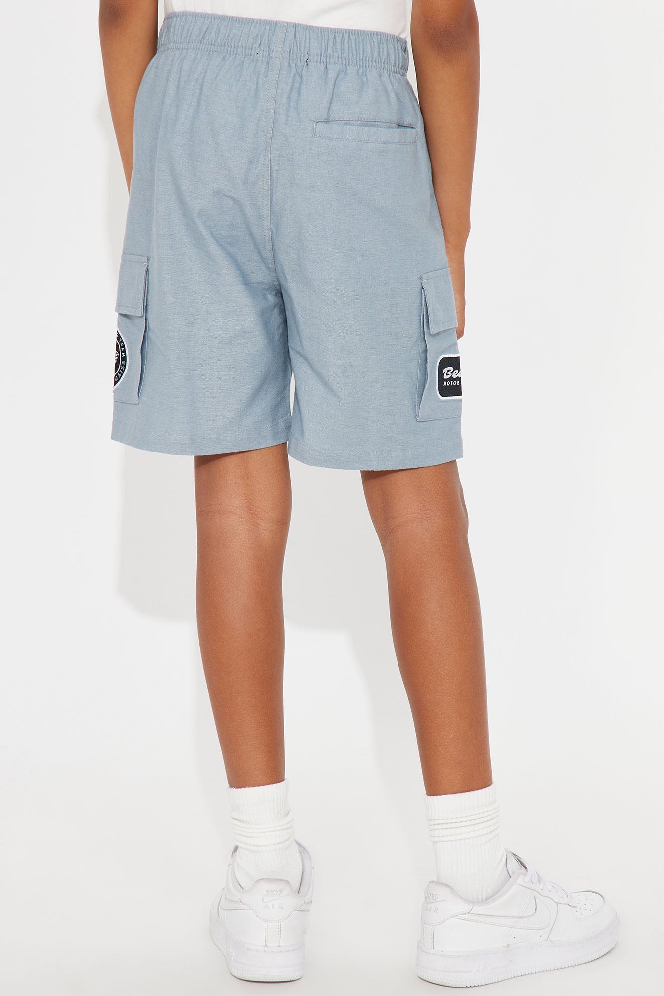 Mini Bedstuy Patch Relaxed Shorts - Light Blue