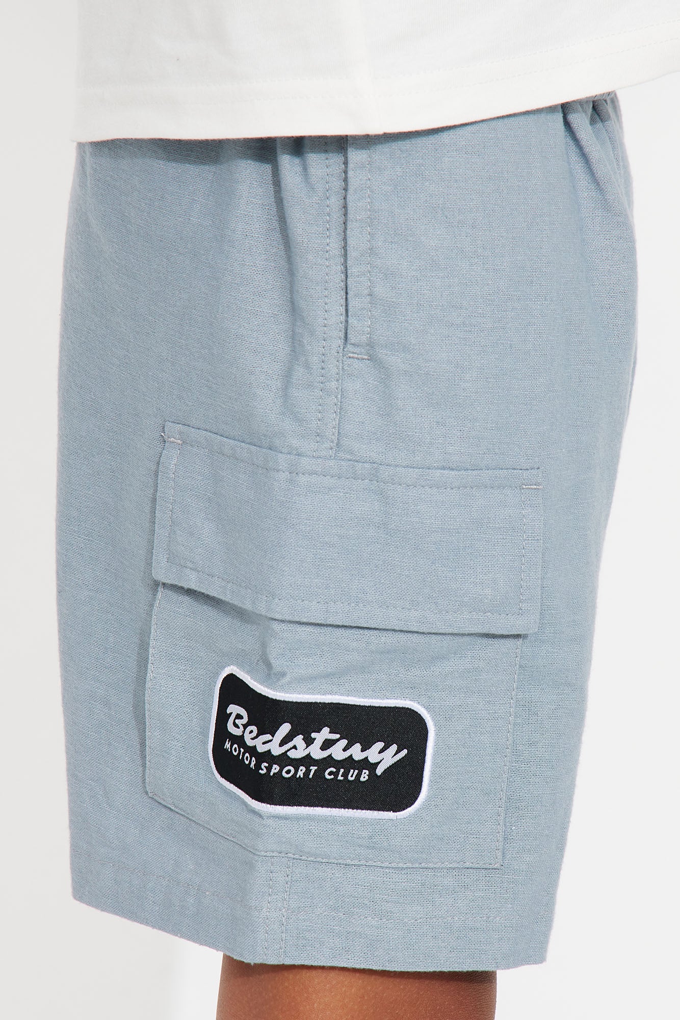 Mini Bedstuy Patch Relaxed Shorts - Light Blue