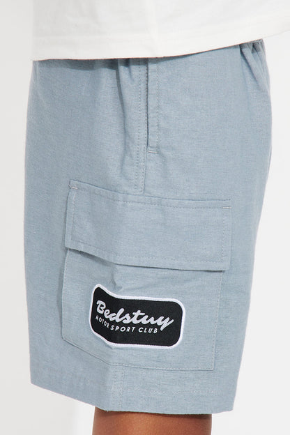 Mini Bedstuy Patch Relaxed Shorts - Light Blue
