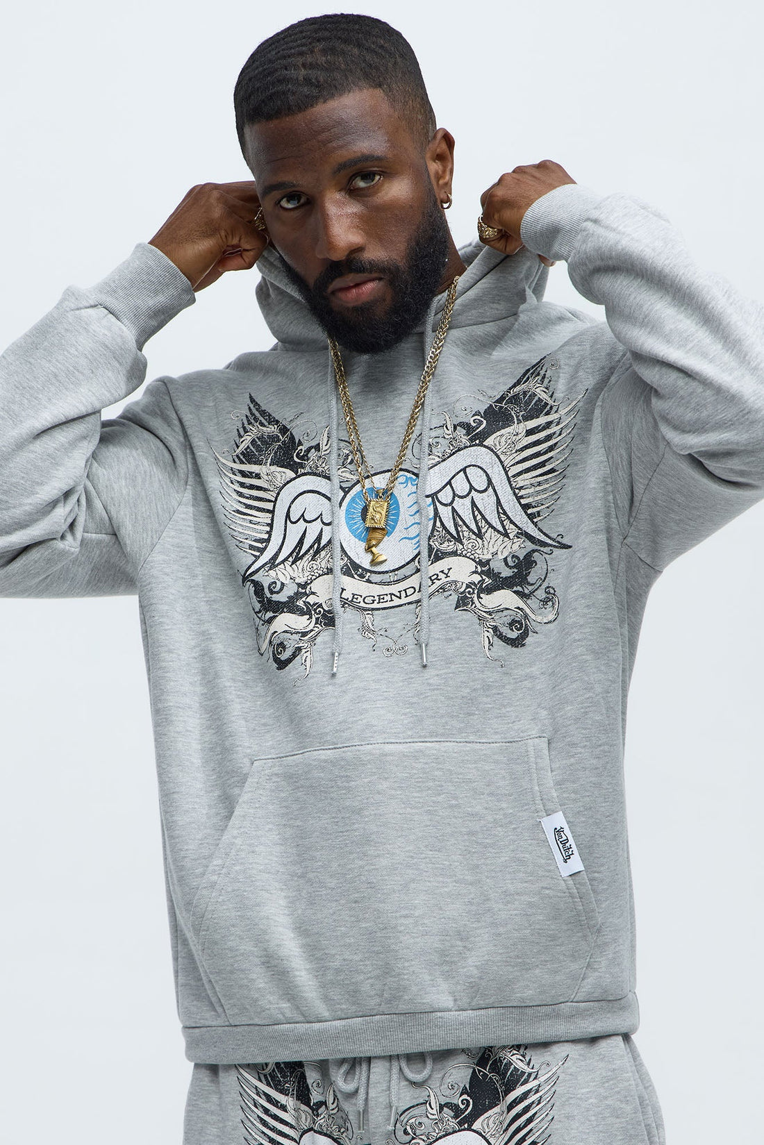 Von Dutch Legendary Hoodie - Heather Grey
