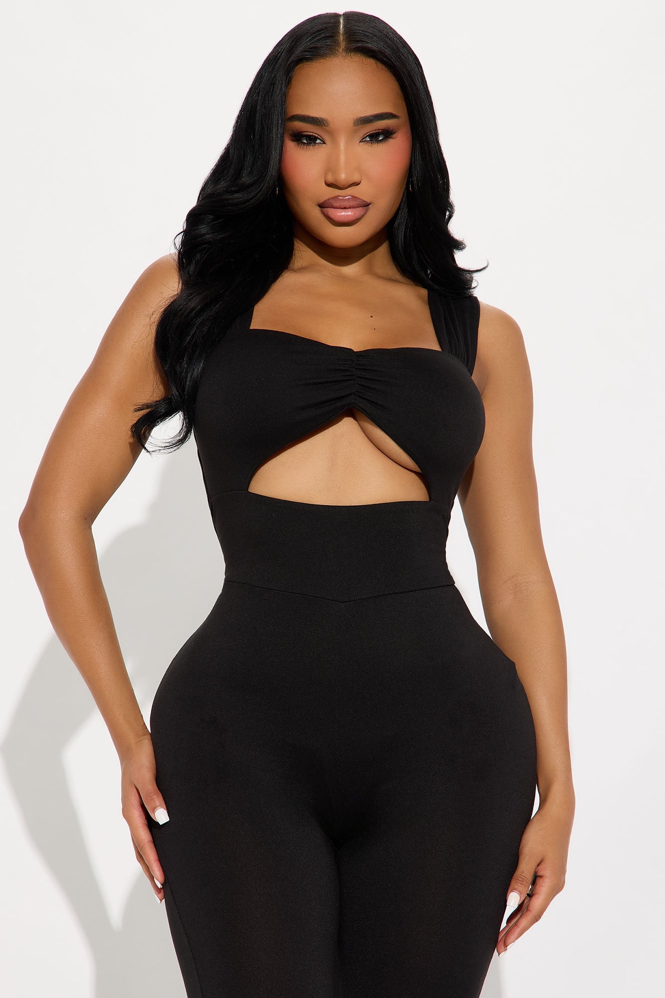 You Got Me Blushing Jumpsuit - Black