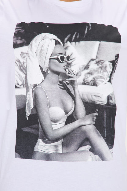 Lost Your Chance Oversized Tee - White