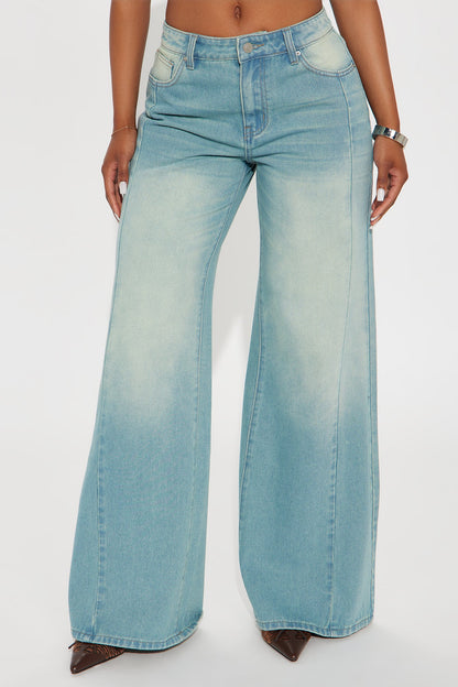 Charlotte Wide Leg Jeans - Vintage Wash