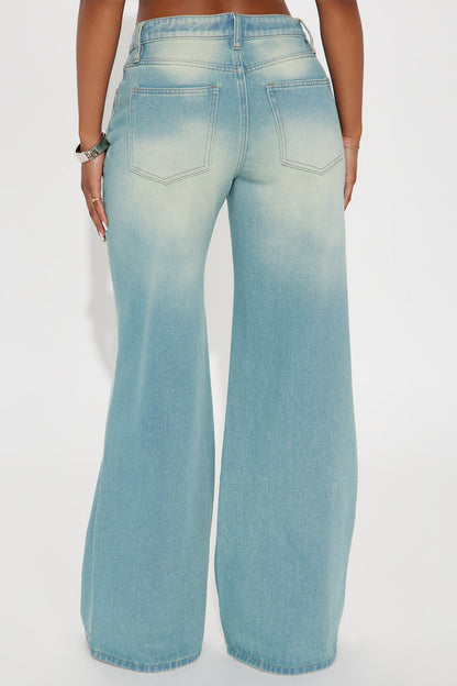 Charlotte Wide Leg Jeans - Vintage Wash