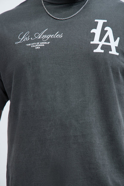 LA Stamp Short Sleeve Tee - Black