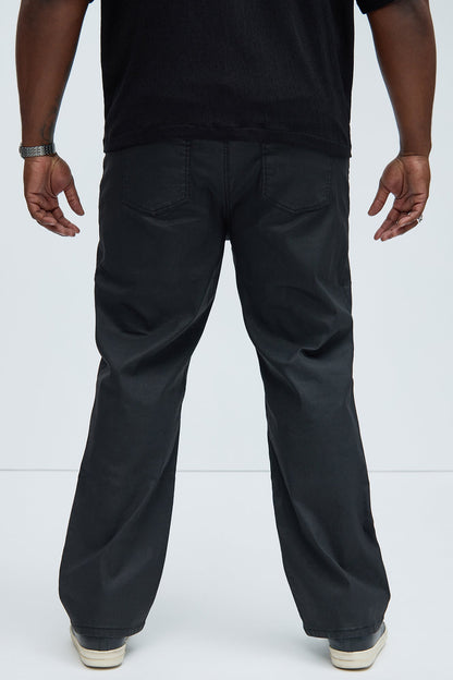 Chaos Embroidery Straight Jeans - Black