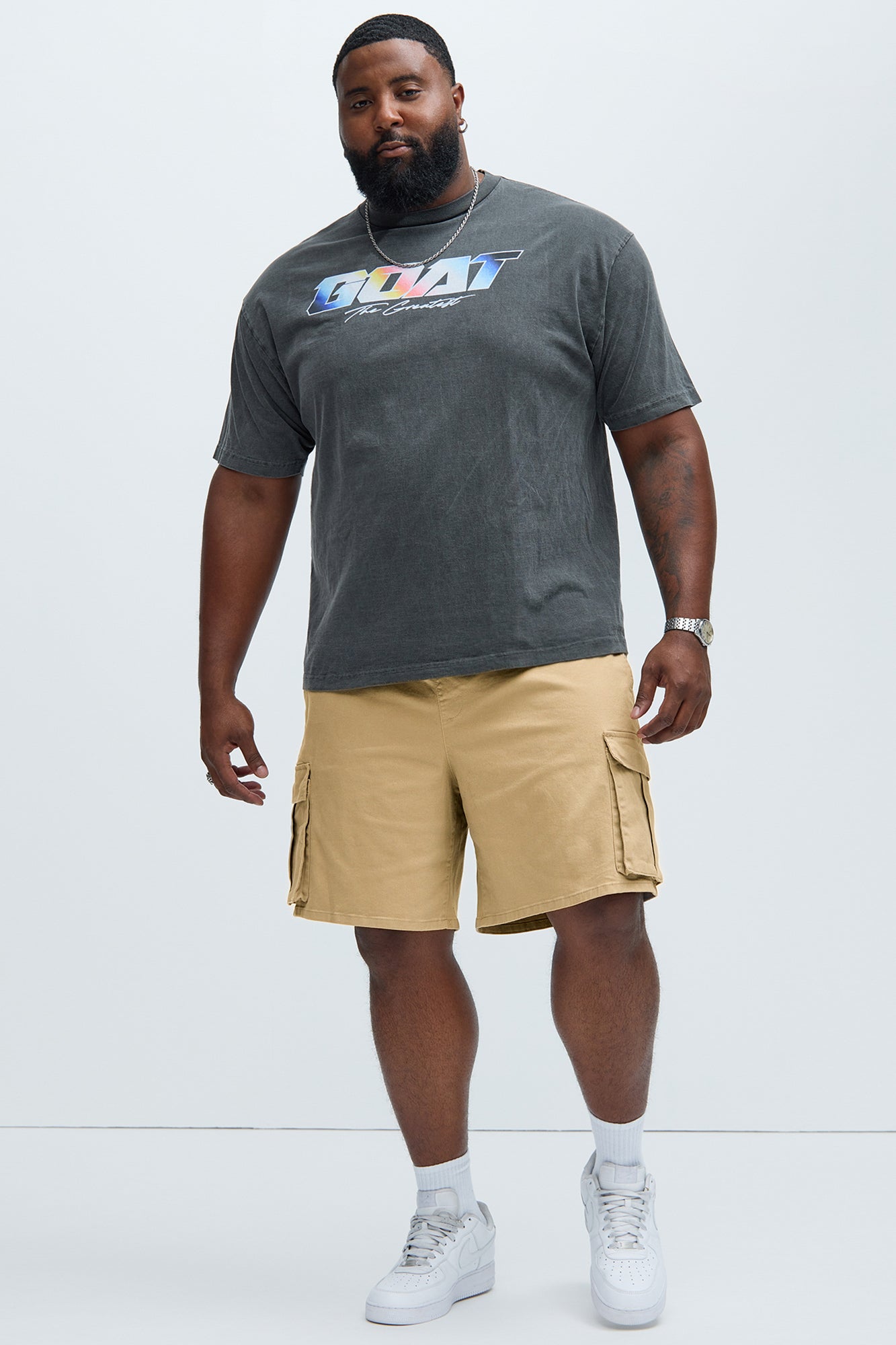 Twill Volley Cargo Shorts - Khaki