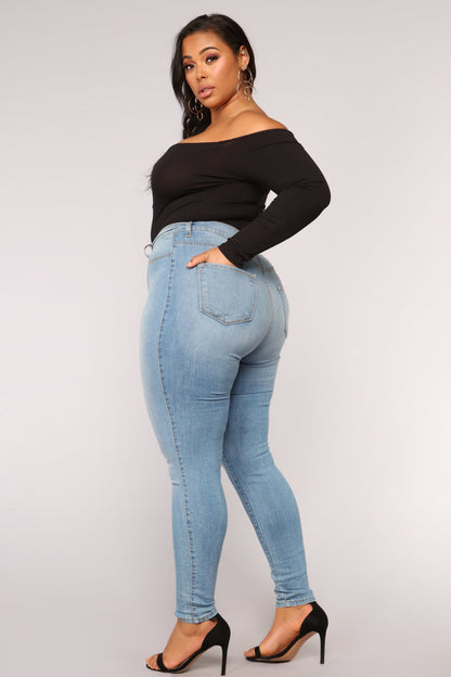 Fool In Love Off Shoulder Bodysuit - Black