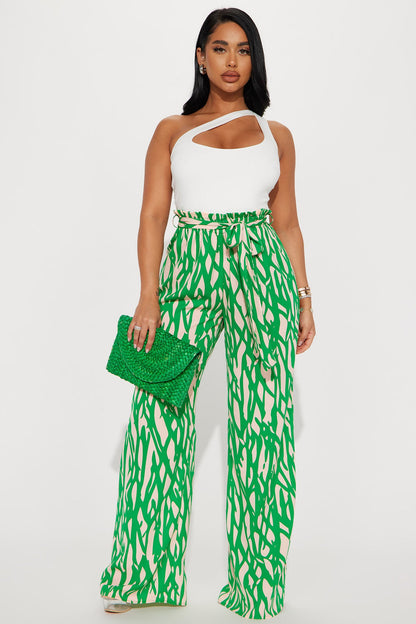In The Tropics Jumpsuit - Green/combo