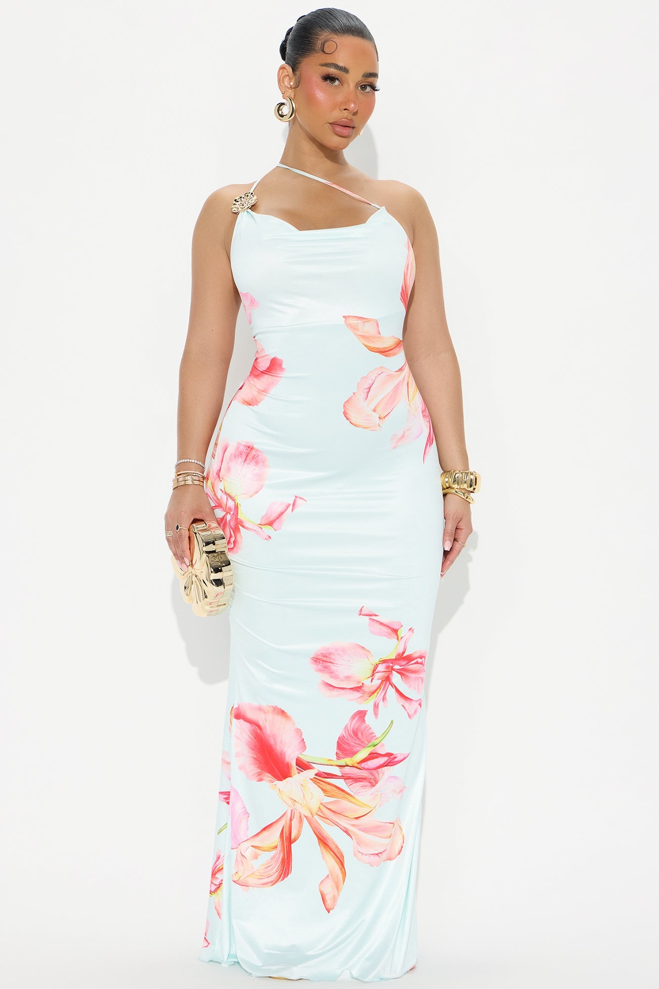 Summer Romance Floral Maxi Dress - Blue/combo