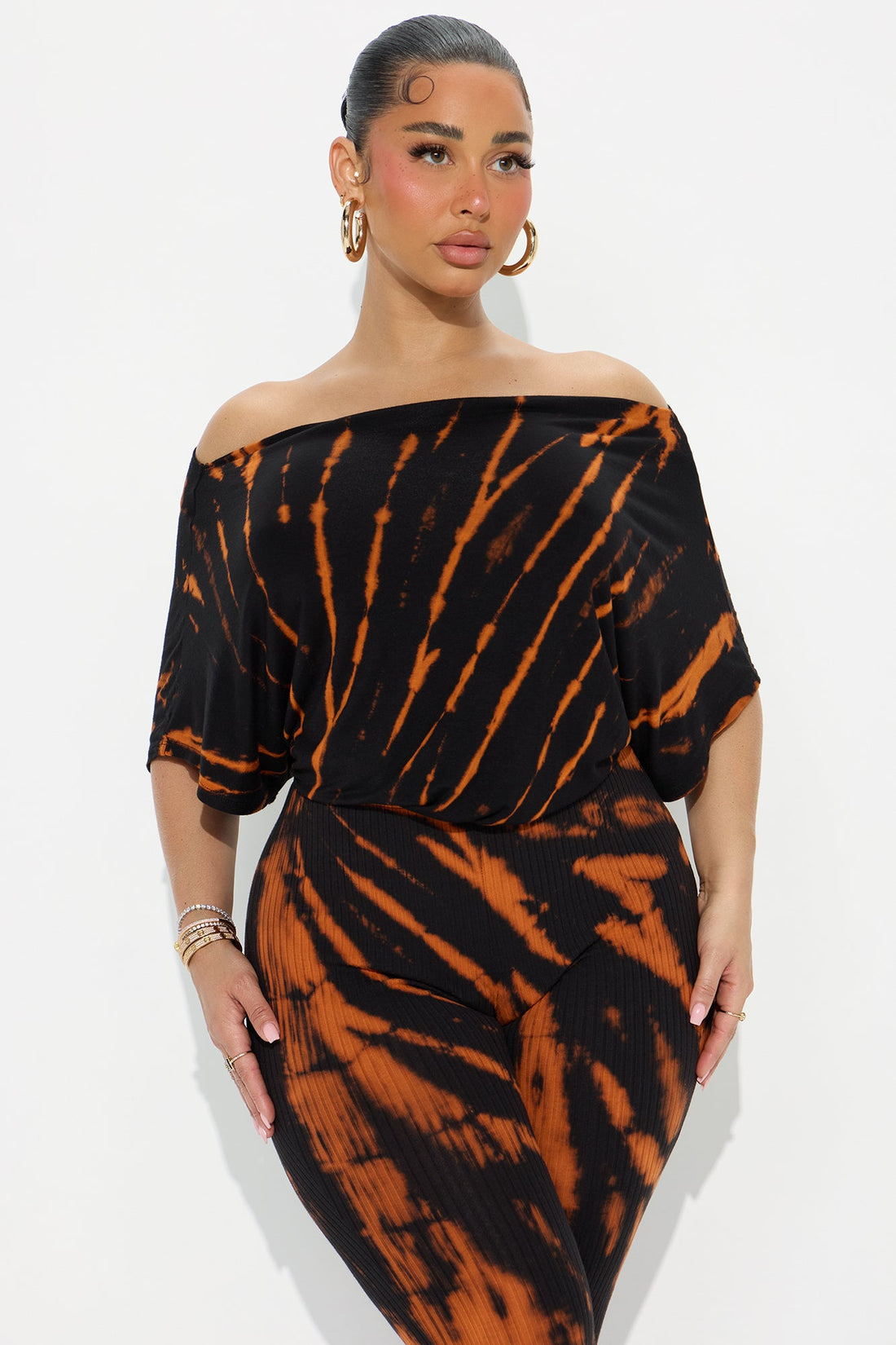 Stephanie Tie Dye Jumpsuit - Black