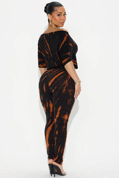 Stephanie Tie Dye Jumpsuit - Black
