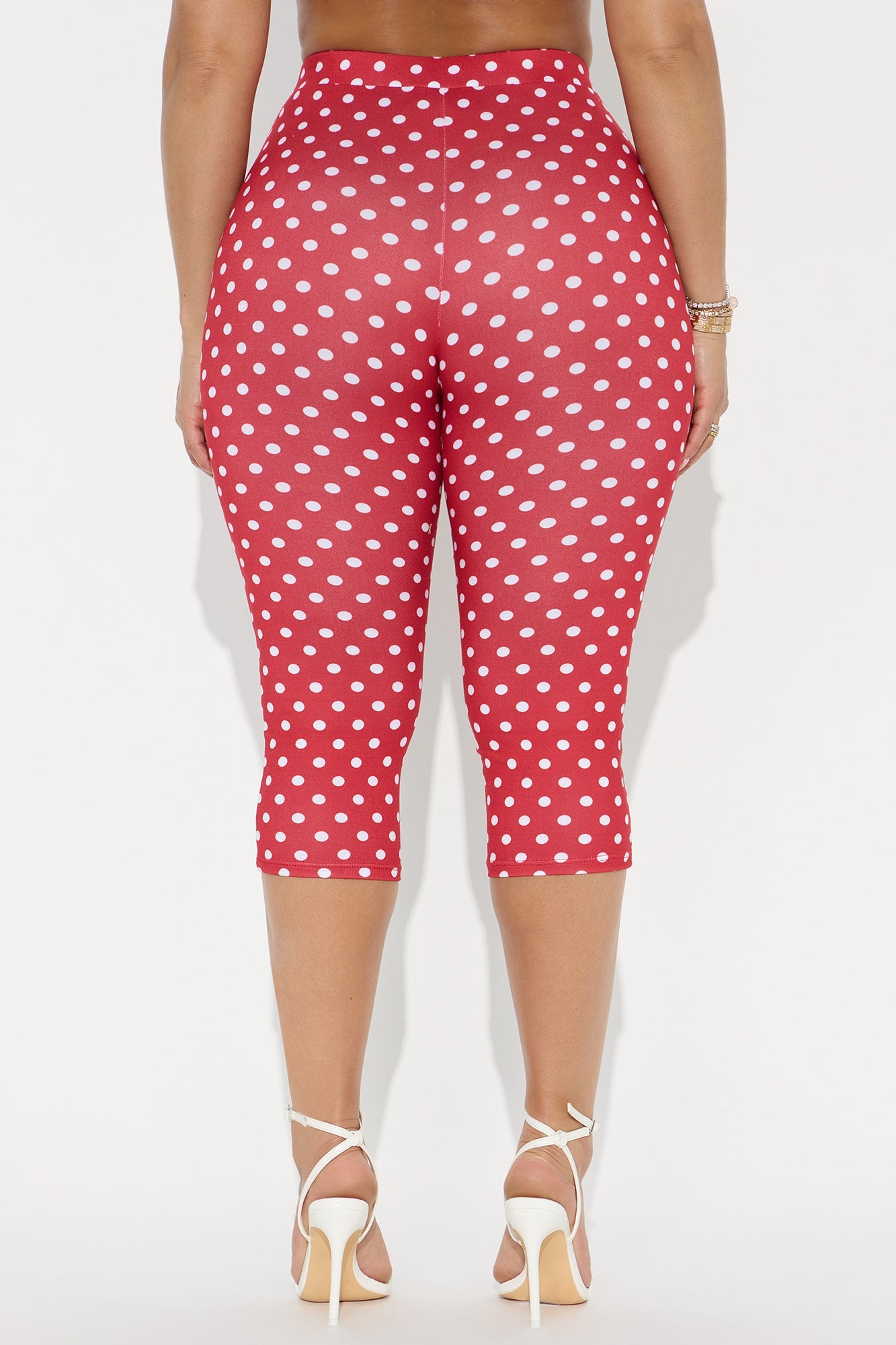 Light Stroll Polka Dot Capri Legging - Red