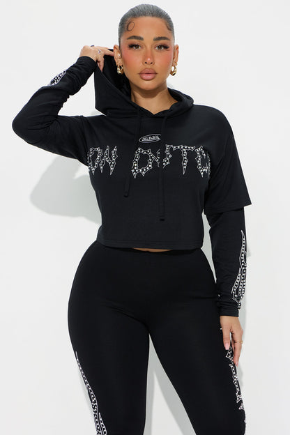 Von Dutch Fire Racer Layered Hoodie - Black