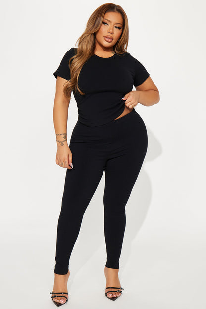 Ellie Snatched Pant Set - Black