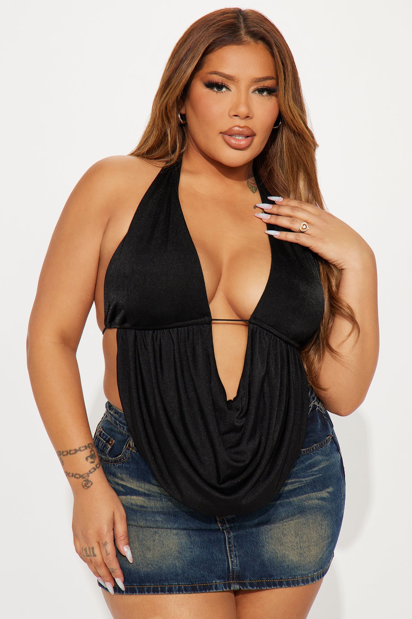 Party On Halter Top - Black