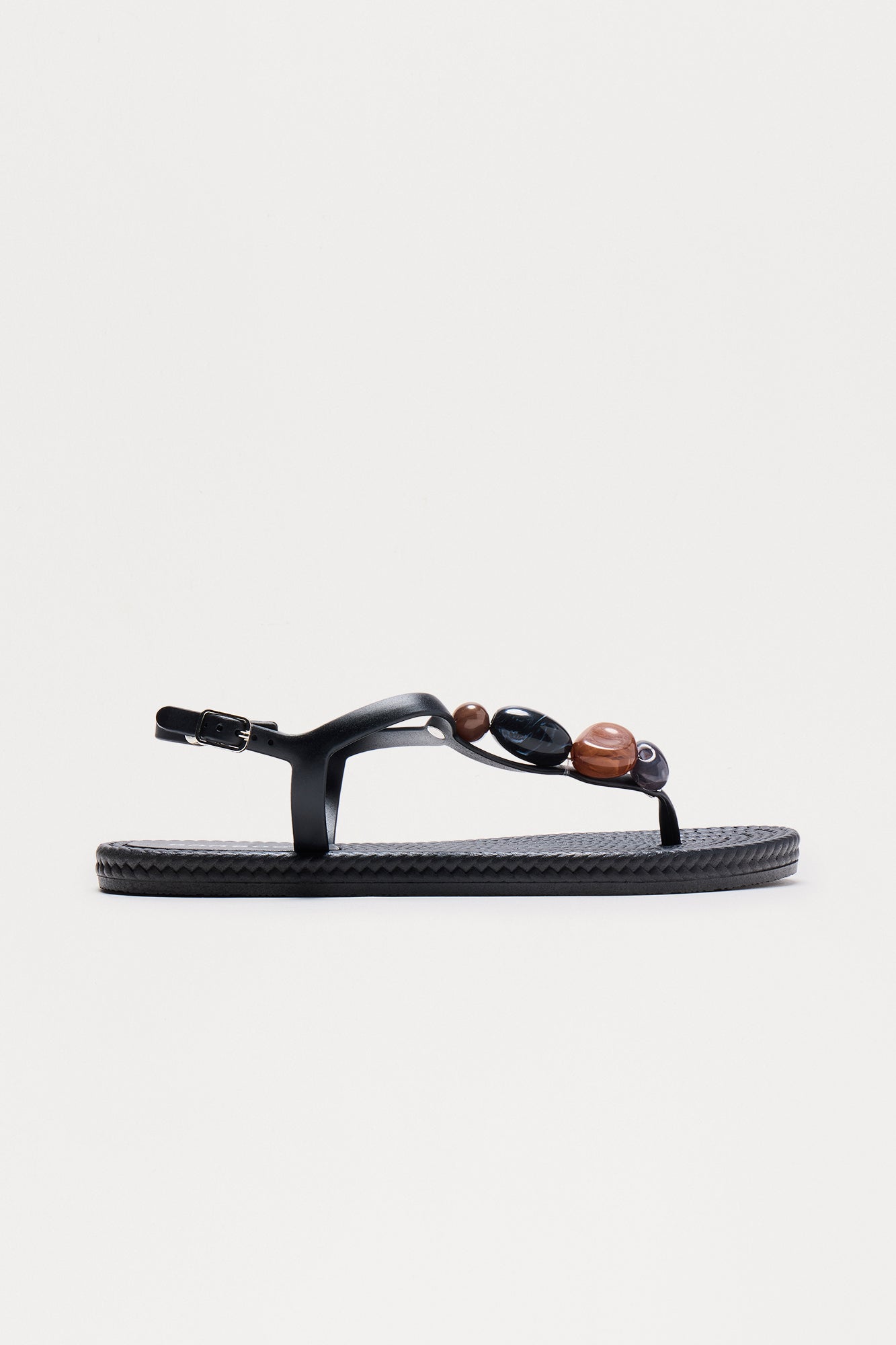Blue Water Stone Sandals - Black