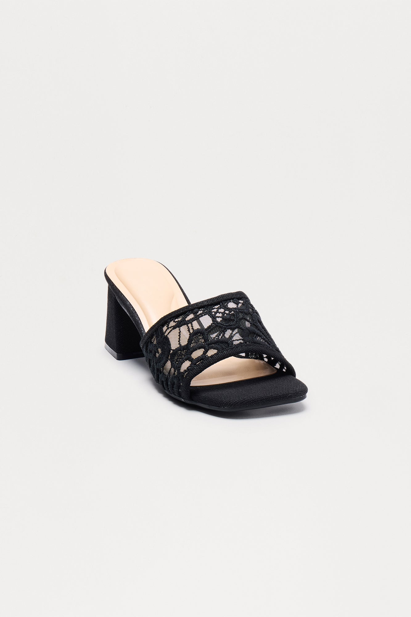 Clayton Crochet Mules - Black