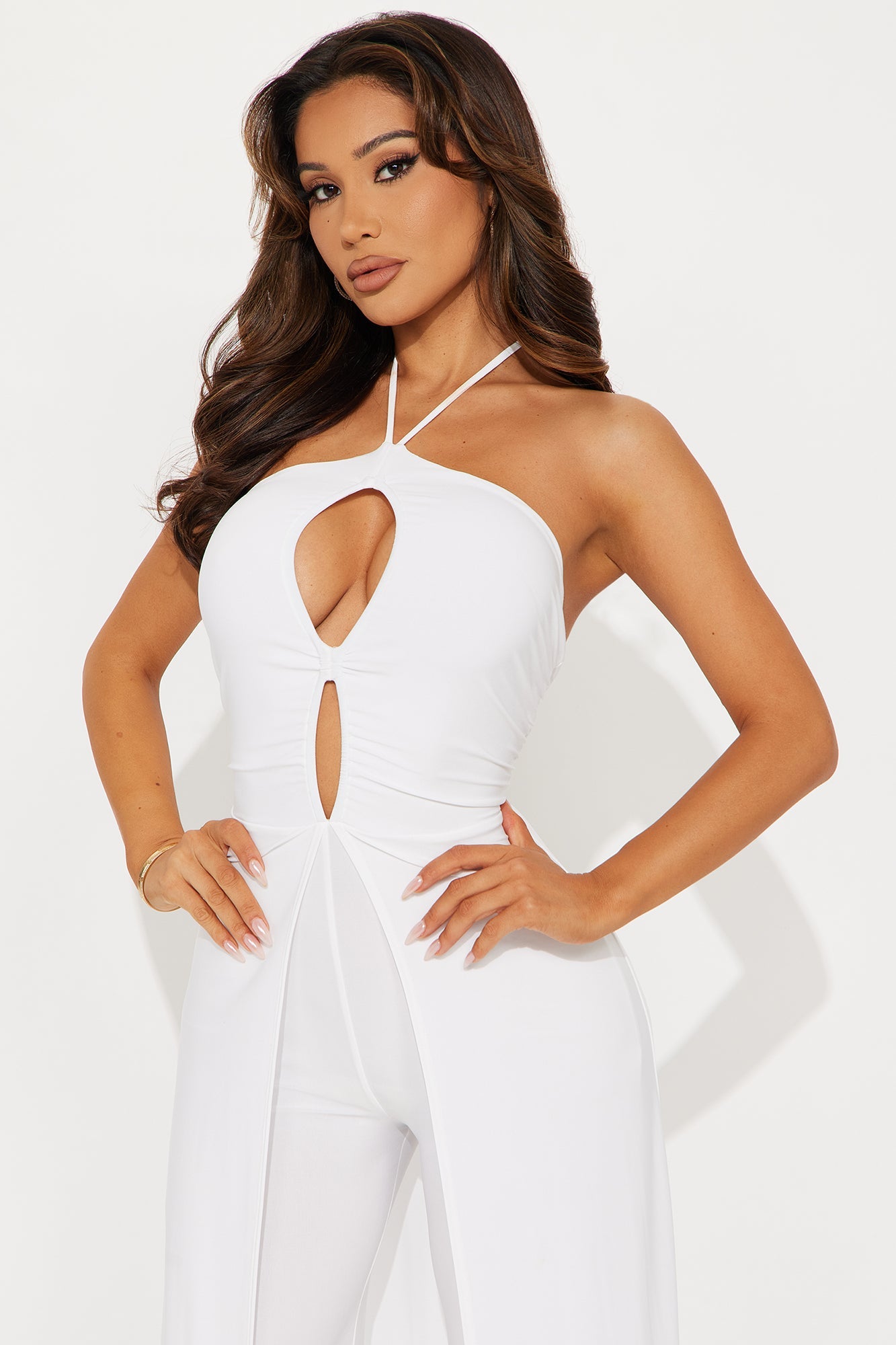 Liana Straight Leg Jumpsuit - White