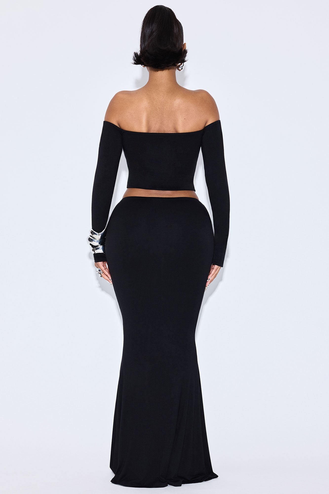 Quinn Maxi Skirt Set - Black