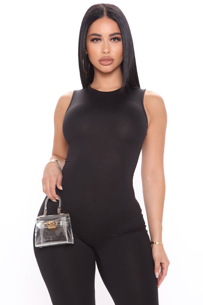 Jessie Skinny Leg Jumpsuit - Black