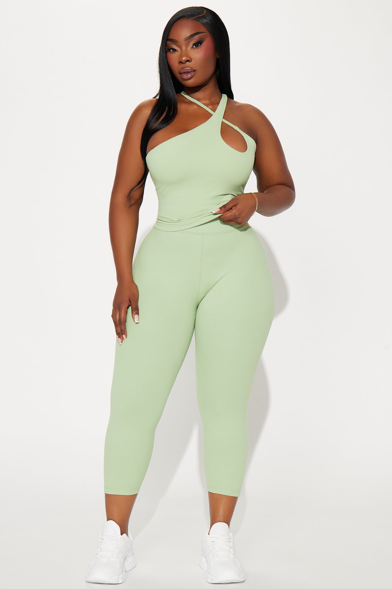 Flexibility Super Soft Capri Active Legging - Sage