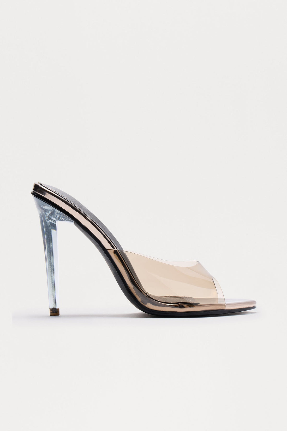 Lisbon Clear Stiletto Heels - Black