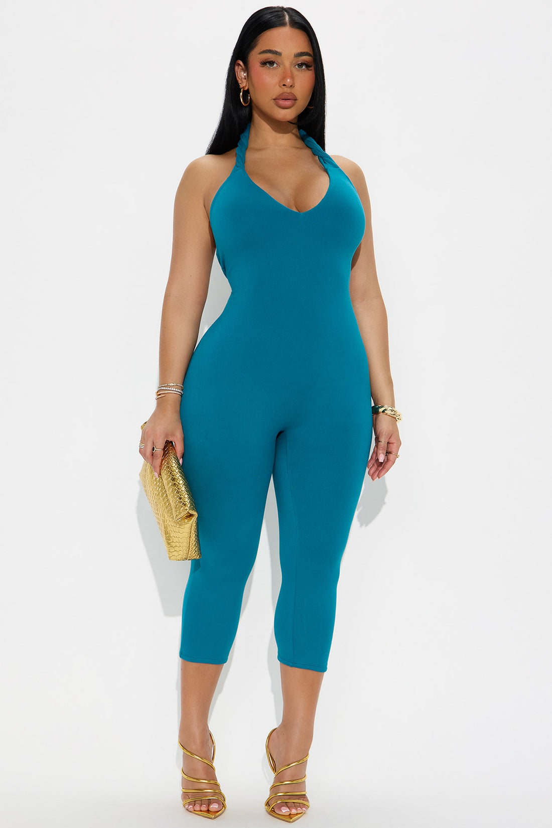 Endless Memories Capri Jumpsuit - Teal