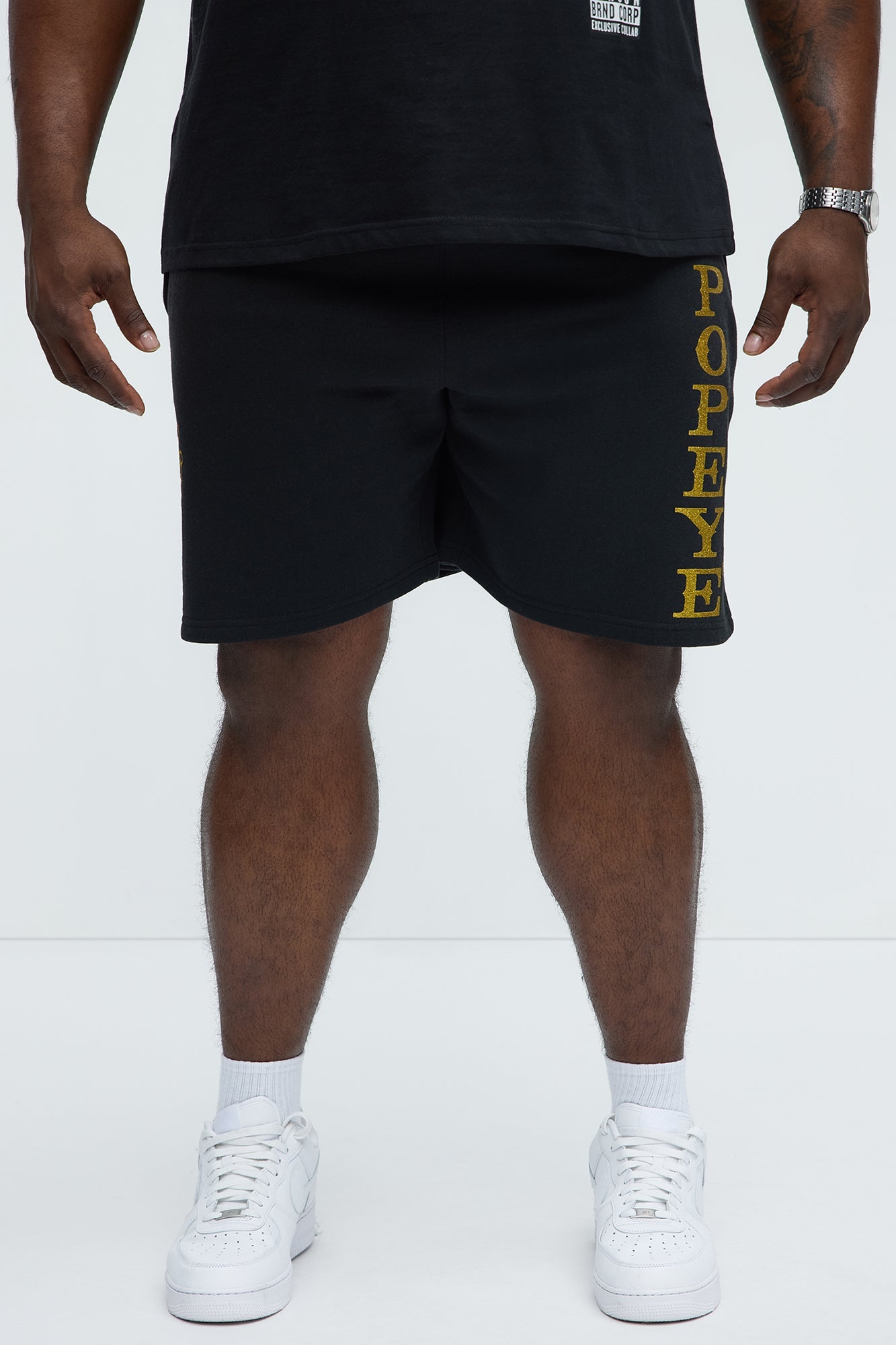 Popeye The Sailorman Sweatshorts - Black