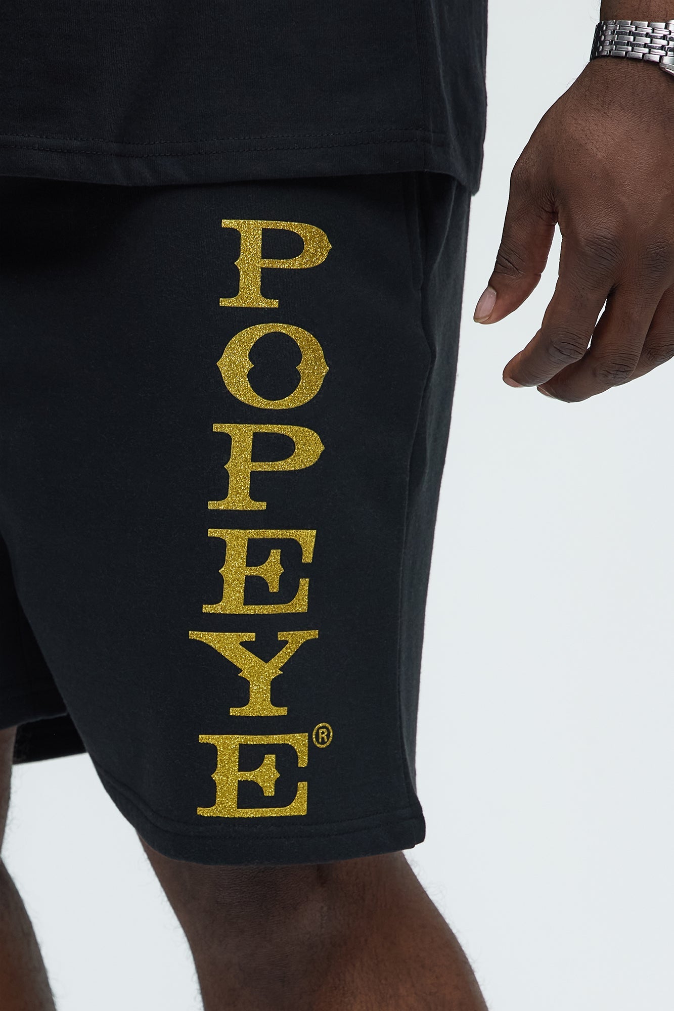 Popeye The Sailorman Sweatshorts - Black
