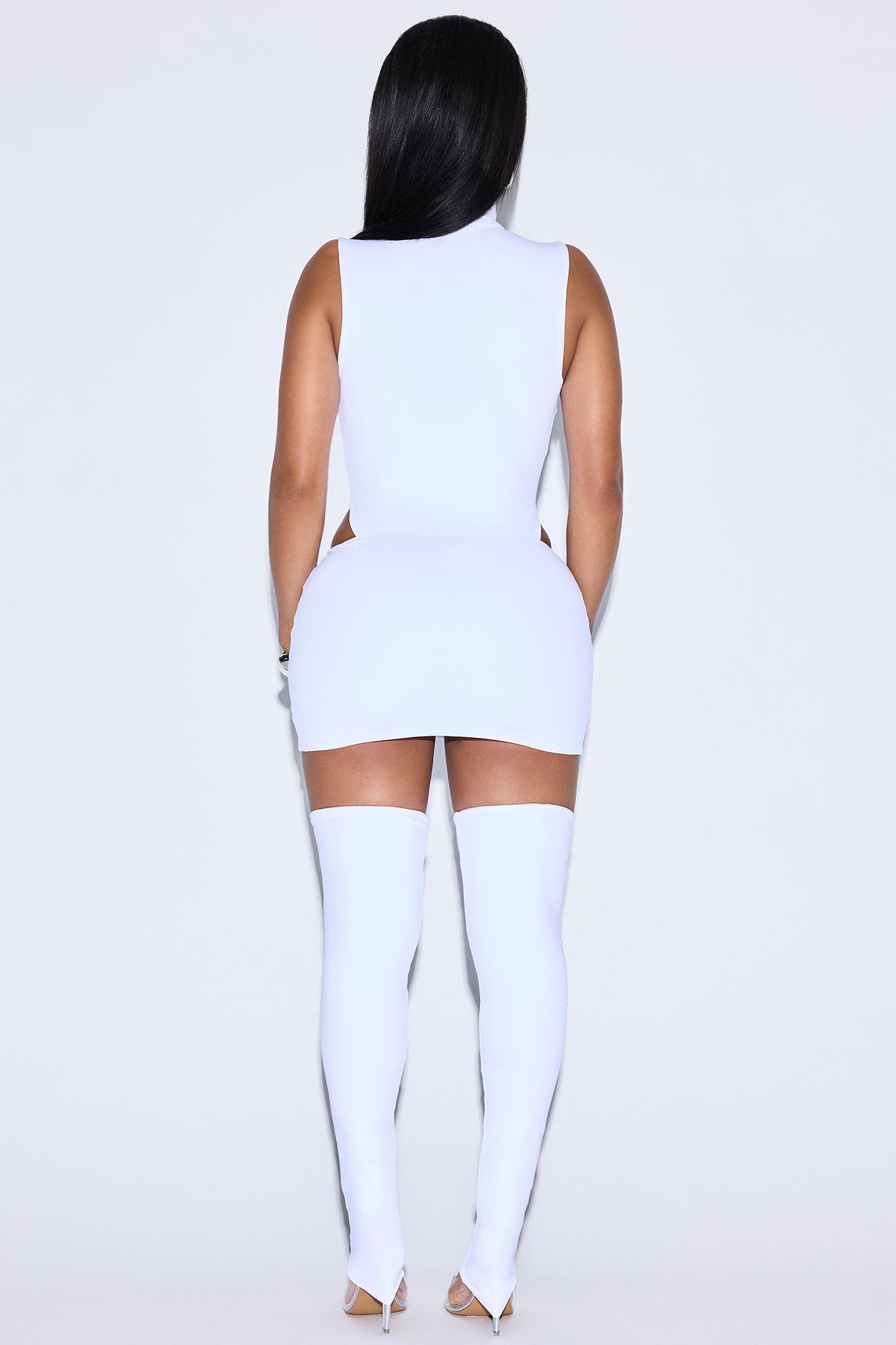 Alayna 3 Piece Double Lined Skirt Set - Off White