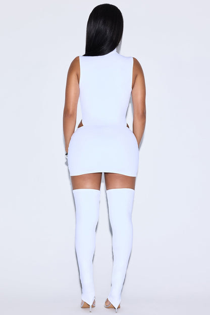Alayna 3 Piece Double Lined Skirt Set - Off White