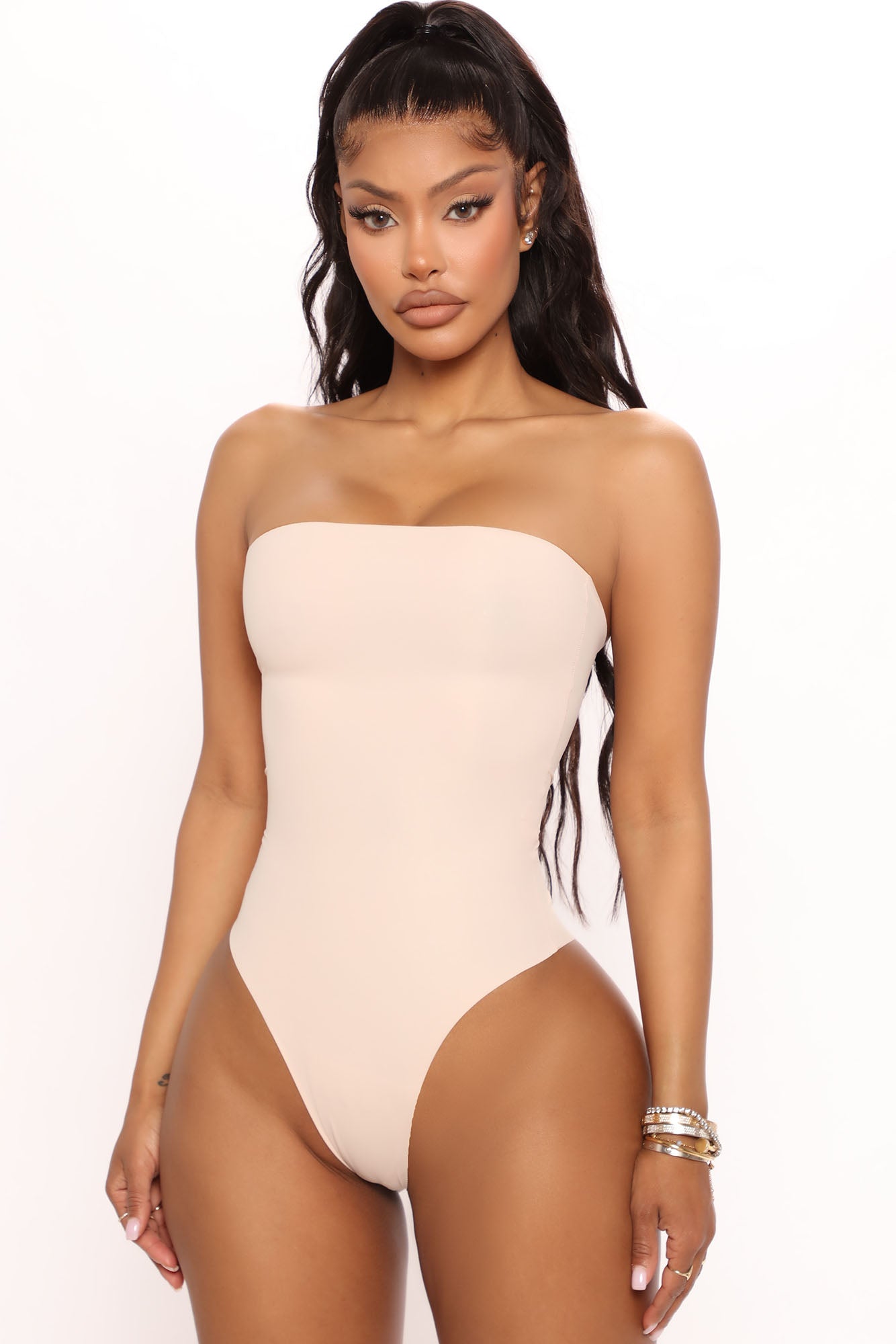 Feeling My Curves Shapewear Strapless Bodysuit - Nude