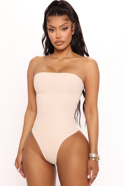 Feeling My Curves Shapewear Strapless Bodysuit - Nude