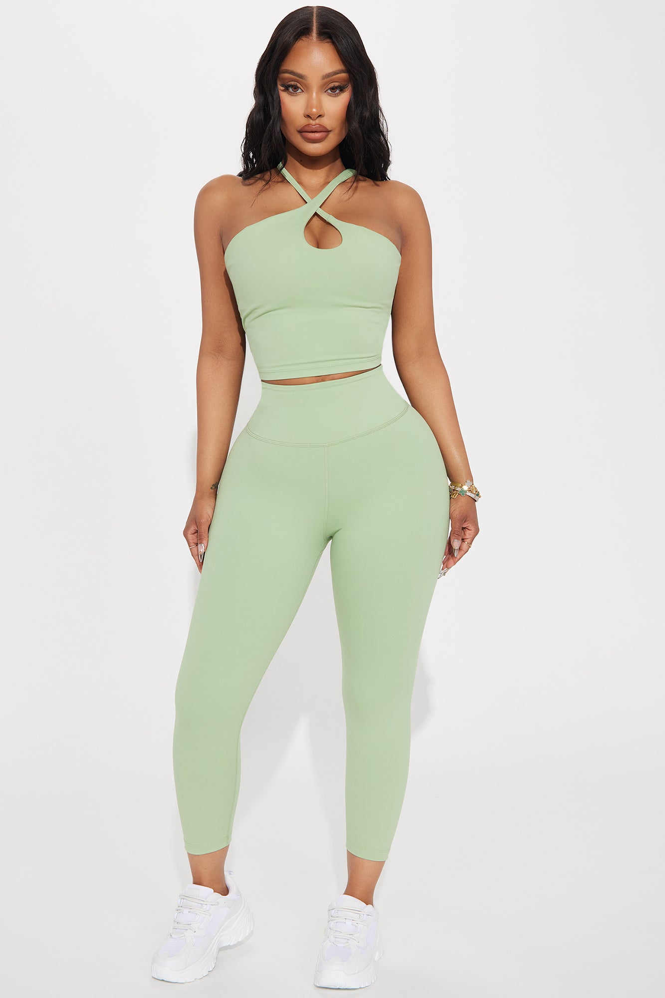 Flexibility Super Soft Capri Active Legging - Sage