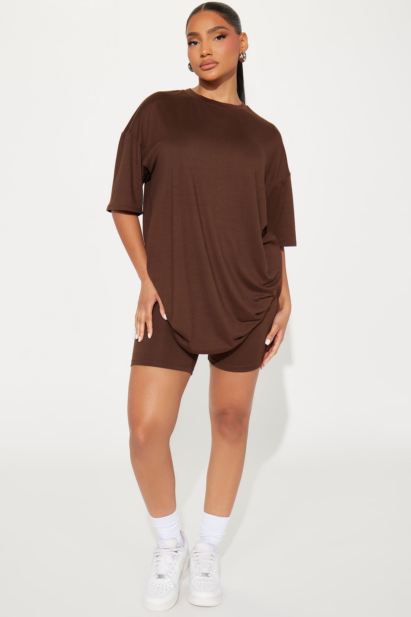 Weekend Vibes Short Set - Chocolate