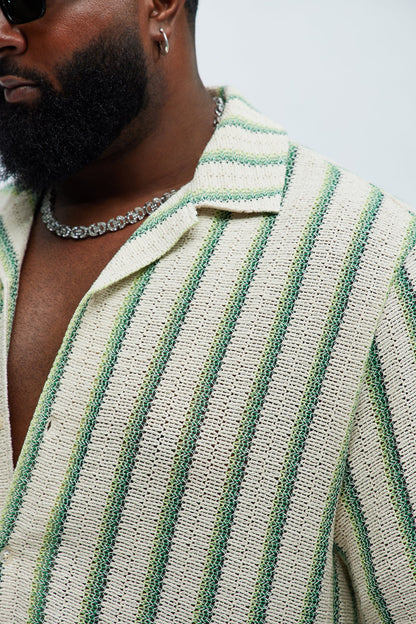 Peyton Textured Shirt - Green/combo