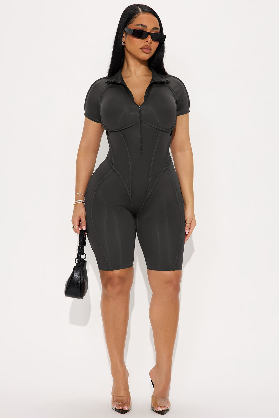 On The Daily Romper - Charcoal