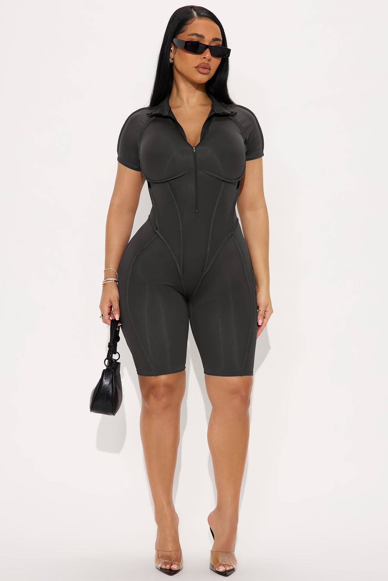 On The Daily Romper - Charcoal