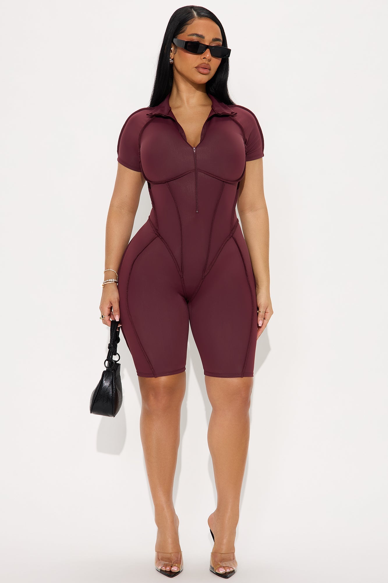 On The Daily Romper - Burgundy
