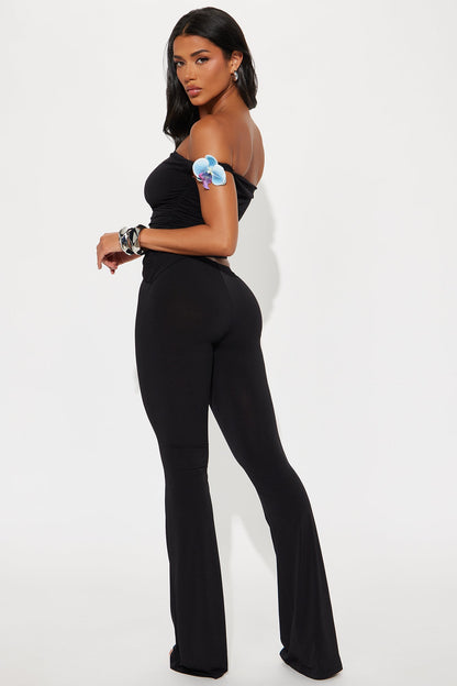 Maria Off Shoulder Cut Out Jumpsuit - Black