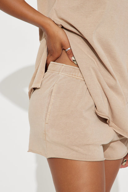 Get Ready With Me Short Set - Taupe