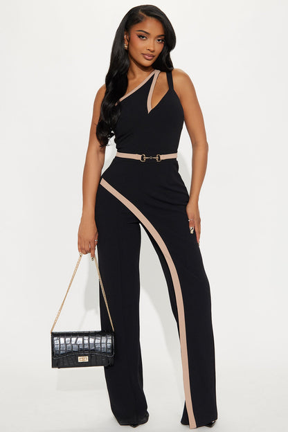 Styled for Success Jumpsuit - Black/combo
