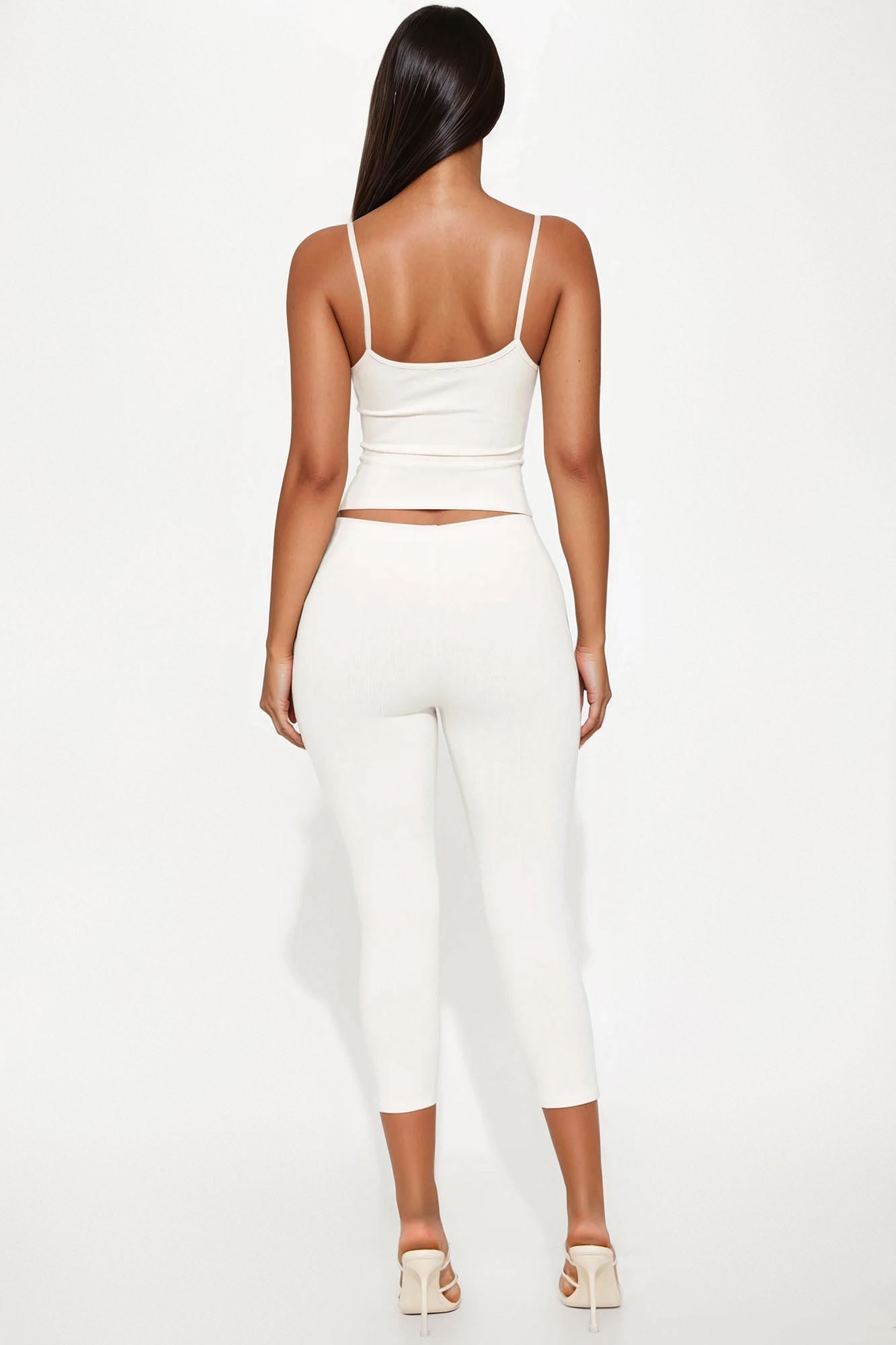 Stirling Snatched Capri Pant Set - Off White