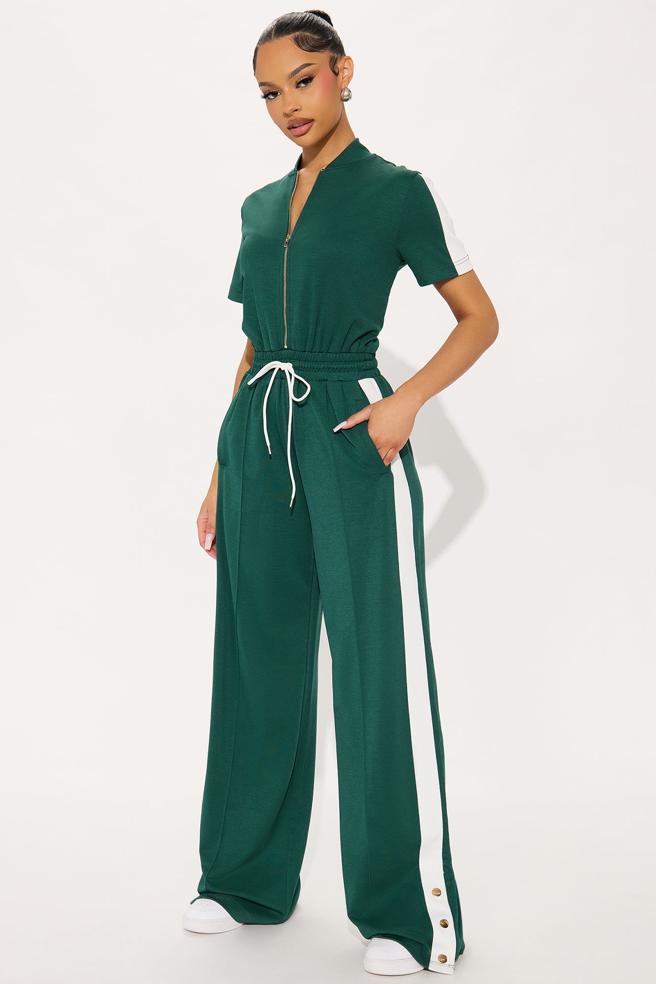 Lianna Short Sleeve Jumpsuit - Hunter