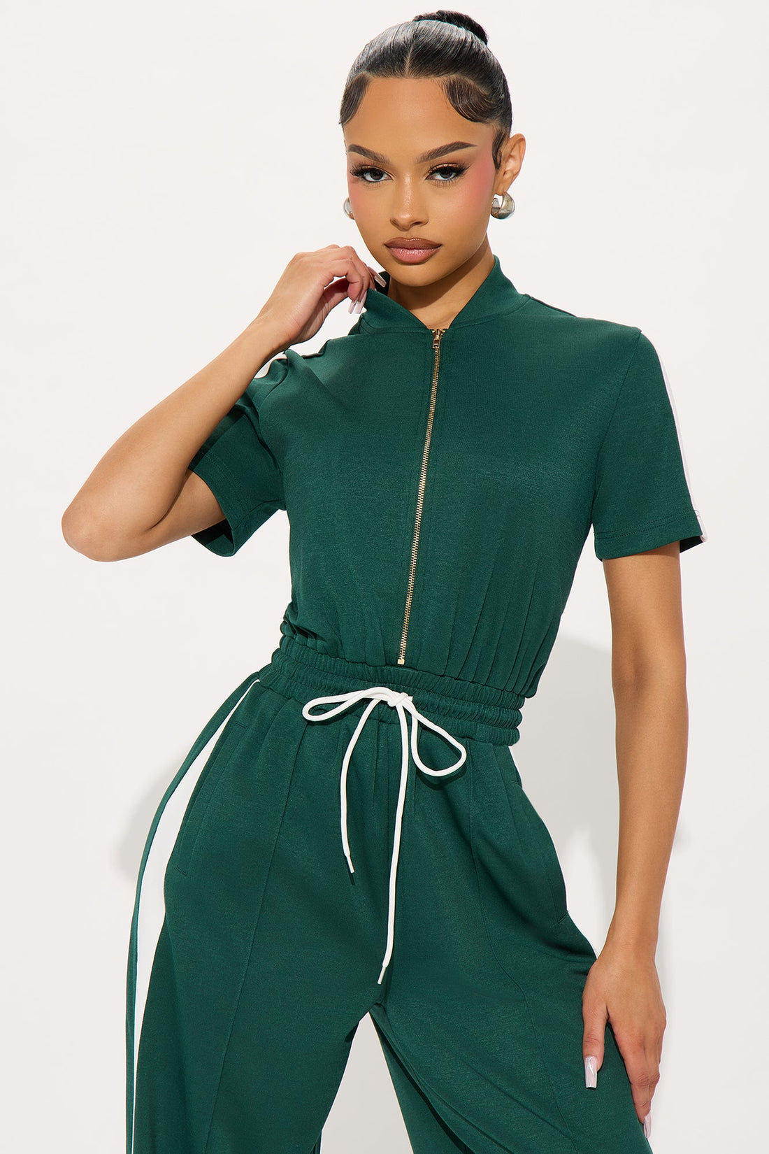 Lianna Short Sleeve Jumpsuit - Hunter