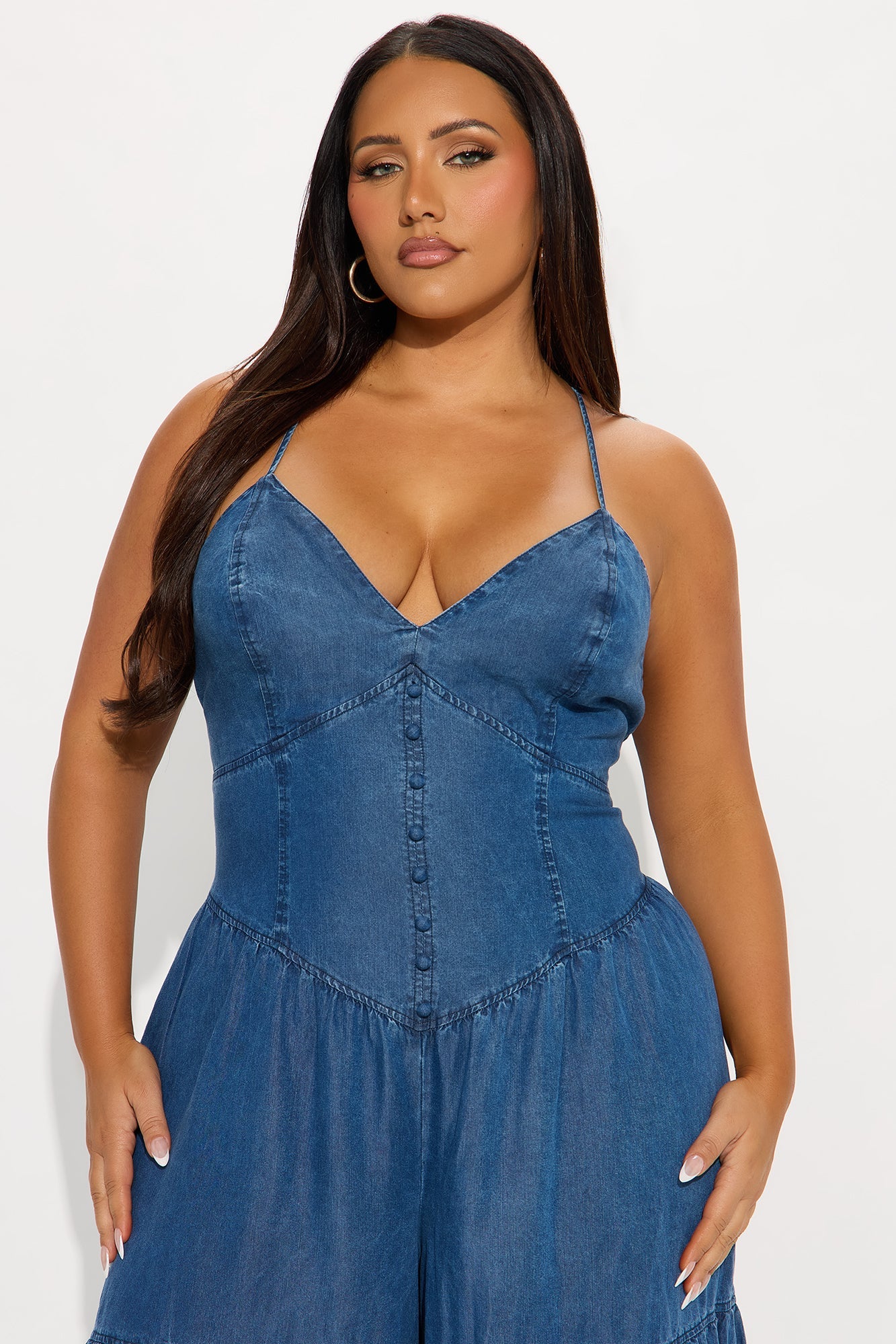 Skylar Denim Jumpsuit - Dark Wash