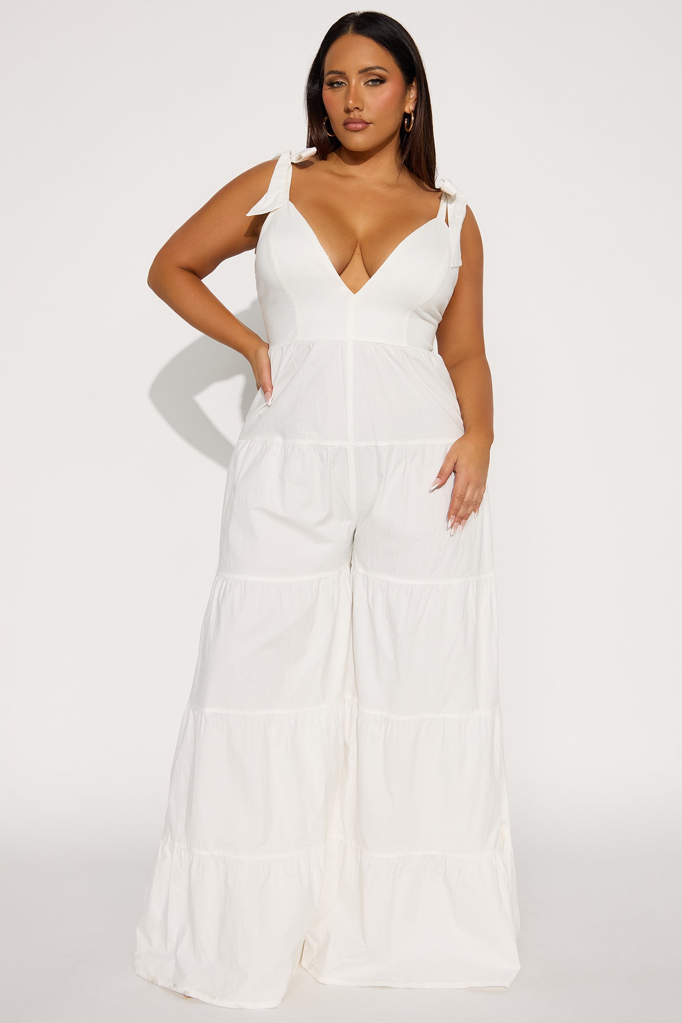 Bottomless Mimosas Poplin Jumpsuit - White