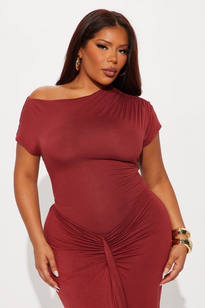 Feels Like Karma Maxi Dress - Rust