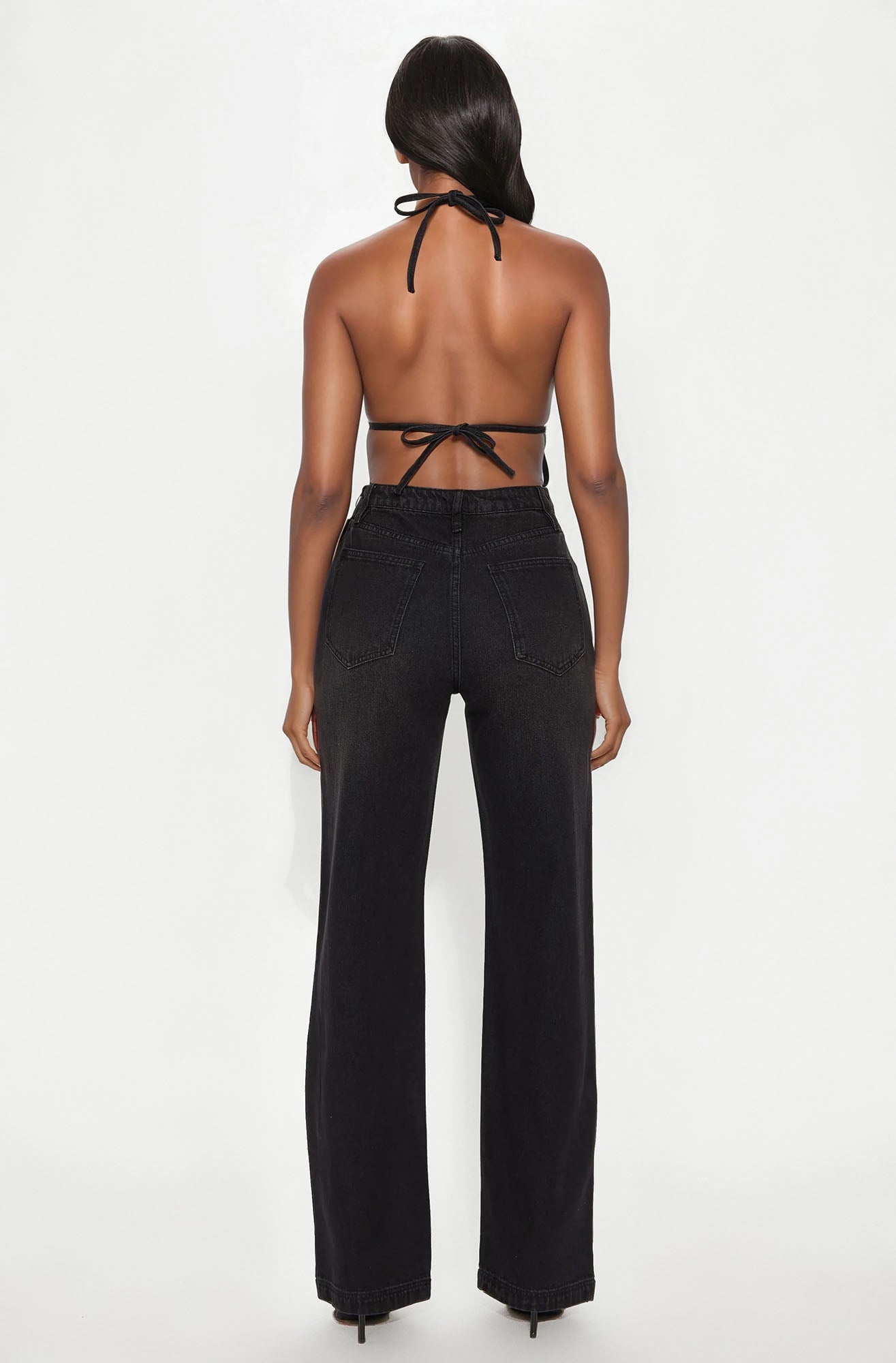 Letting Loose Denim Jumpsuit - Black Wash
